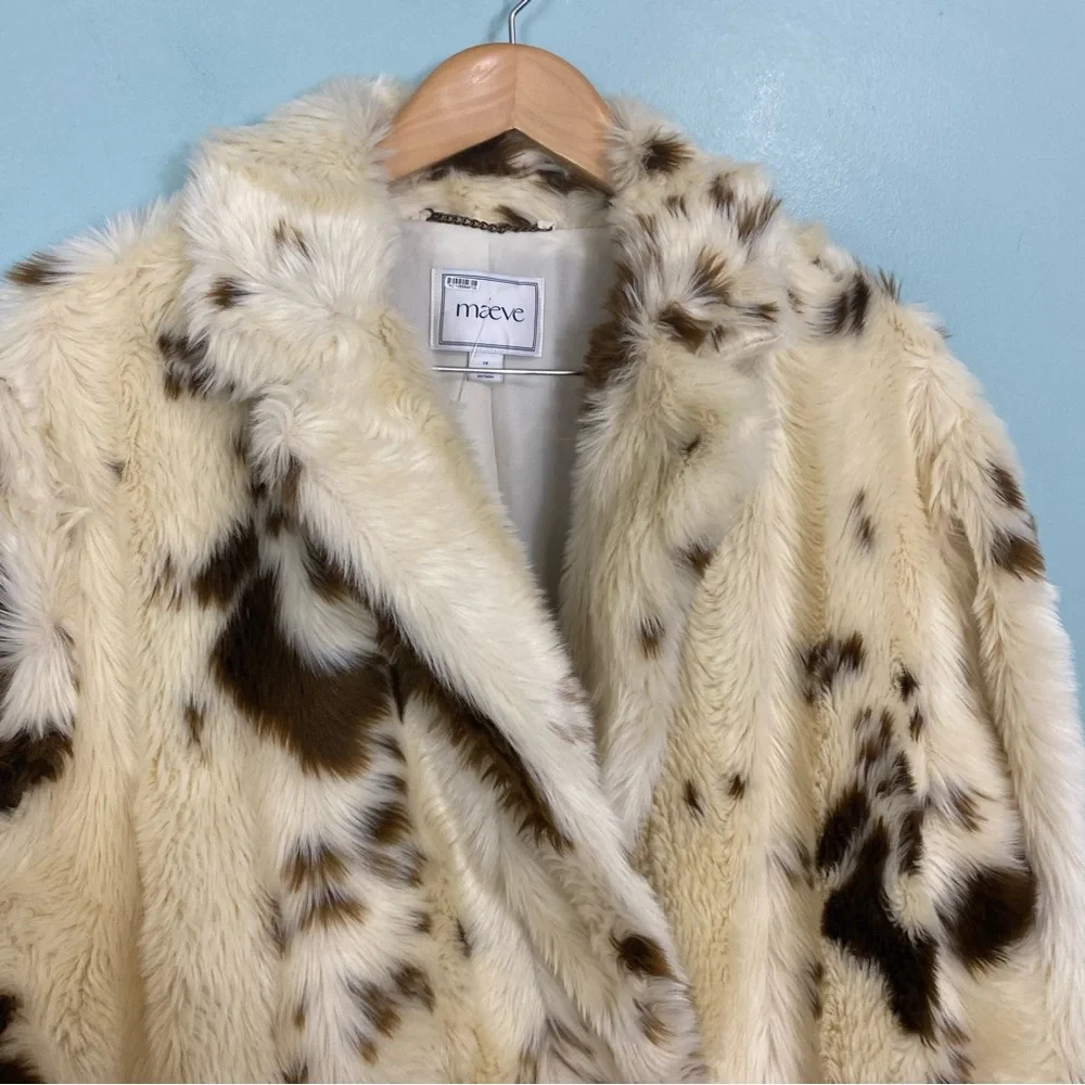 Anthropologie Maeve Grand Glam Faux Fur Coat Size 1X‎